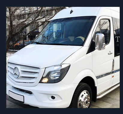 Заказать Mercedes Sprinter 906 VIP белый на 20 мест с водителем
