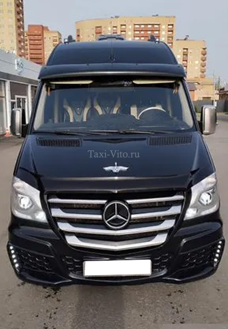 Аренда Mercedes Benz Sprinter 906 черный VIP заказ с водителем в Москве