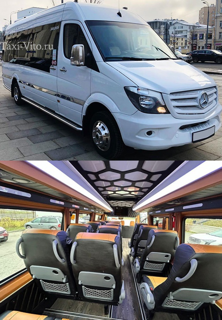Аренда Mercedes Sprinter 906 VIP белый 18-20 мест с водителем